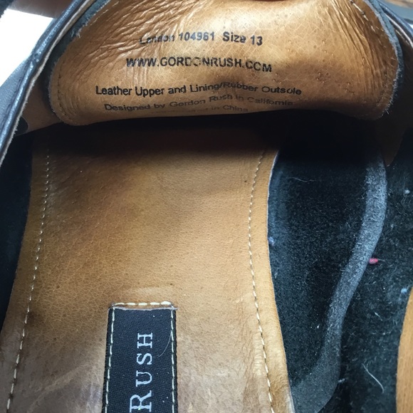 Gordon Rush Black Leather derbies oxfords - Picture 6 of 8